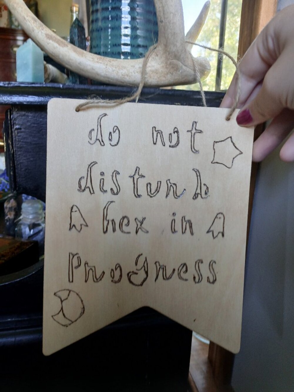 "Do Not Disturb Hex in Progress" Sign